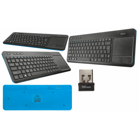 20962 Teclado Trust Veza Inalámbrico con Touchpad para Smart Tv